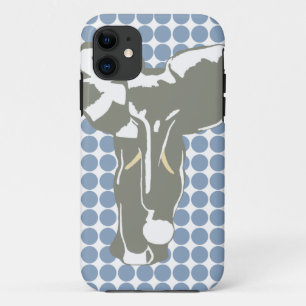 Funda Para iPhone 11 Punto Safari Azul Rock con Elefante de Arte Pop