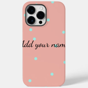 Funda Para iPhone 14 Pro Max De Case-Mate Puntos abstractos azules naranjas agregar nombre t