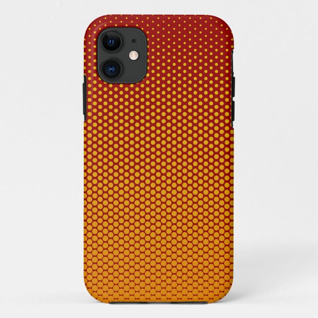 Funda De Case-Mate Para iPhone Puntos amarillo-naranja en CUALQUIE caso de (Reverso)