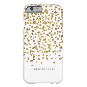 Funda Barely There Para iPhone 6 Puntos atractivos del confeti del oro