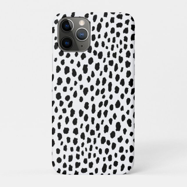 Funda De Case-Mate Para iPhone Puntos dálmatas (blanco/negro) (Reverso)