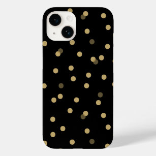 Funda Para iPhone 14 De Case-Mate Puntos de Confetti de Negro y Oro