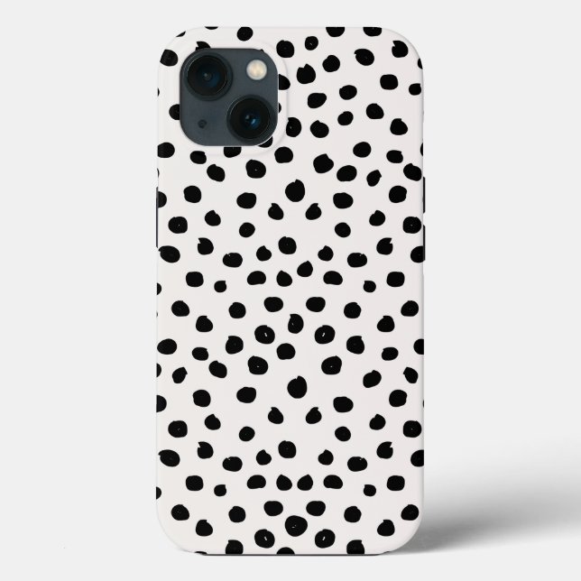 Funda De Case-Mate Para iPhone Puntos De Impresión De Animales Dalmatianos Blanco (Reverso )