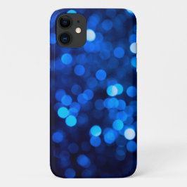 Funda Para iPhone 11 Puntos de luz azules abstractos