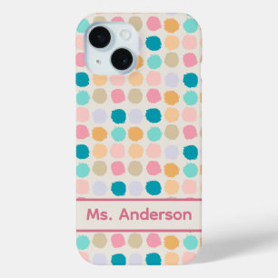 Funda Para iPhone 15 Puntos de Pastel Personalizados
