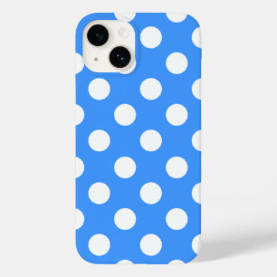 Funda Para iPhone 14 De Case-Mate Puntos De Polka Azul Y Blanco Sorprendentes