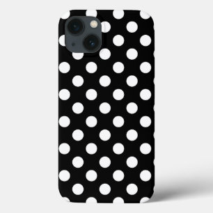 Funda Para iPhone 13 Puntos de polka blanco en el estuche para iPhone F
