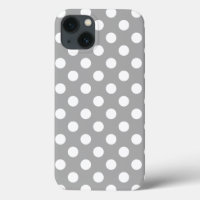 Puntos de polka blanco en el estuche para iPhone F