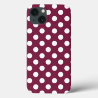 Puntos de polka blanco sobre el estuche para iPhon
