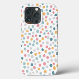 Funda Para iPhone 13 Pro Puntos de Polka Coloridos del Patrón Sin Marea
