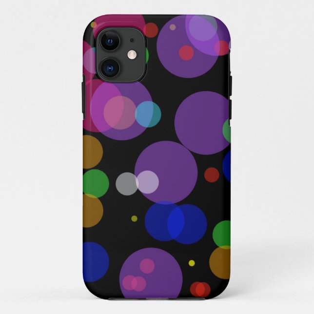 Funda De Case-Mate Para iPhone Puntos de Polka Disco (Reverso)