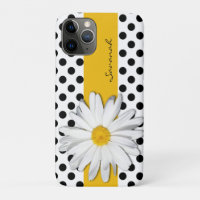 Puntos de Polka en blanco y negro, Funda de iPhone
