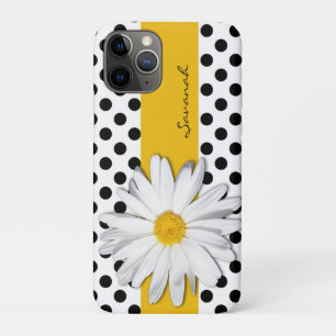 Funda Para iPhone 11 Pro Puntos de Polka en blanco y negro, Funda de iPhone