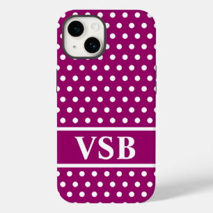 Funda Para iPhone 14 De Case-Mate Puntos de polka magenta