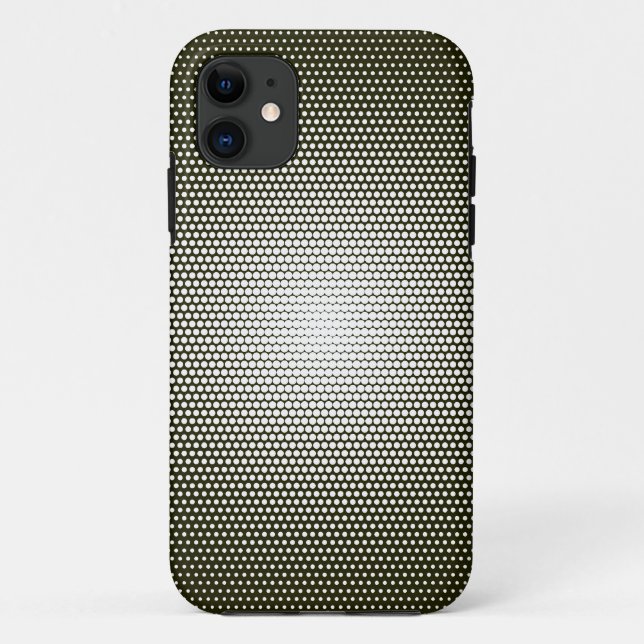 Funda De Case-Mate Para iPhone Puntos de polka negros y blancos (Reverso)