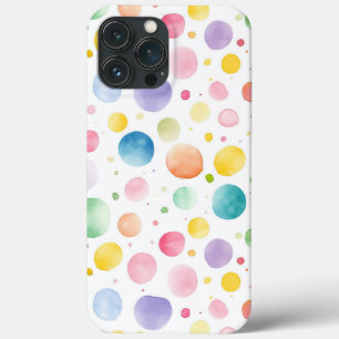 Funda Para iPhone 13 Pro Max Puntos de Polka Pastel