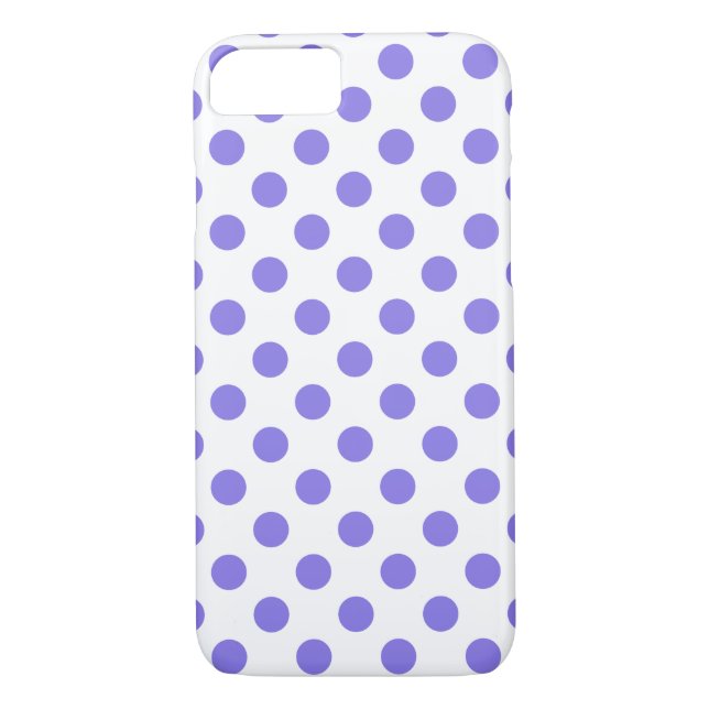 Funda De Case-Mate Para iPhone Puntos de polka periwinkle (Reverso)