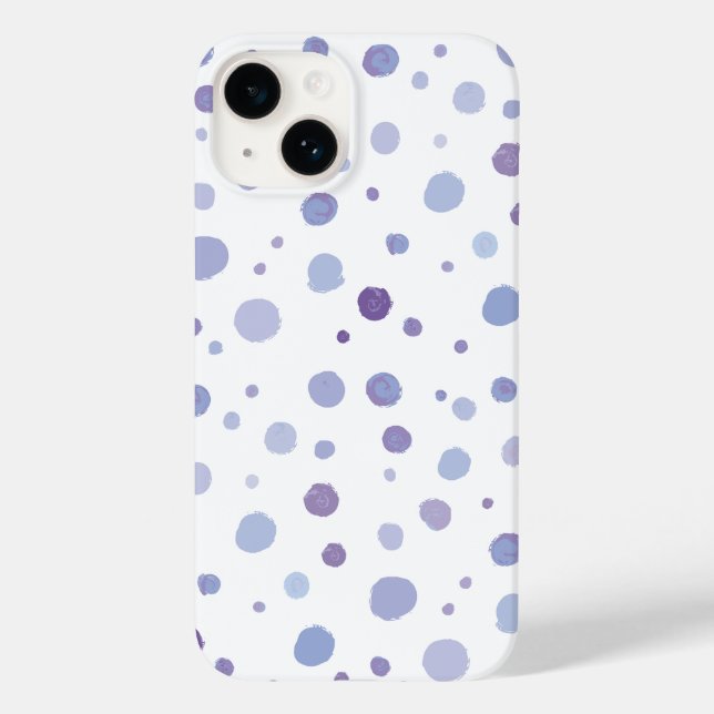 Funda De Case-Mate Para iPhone puntos de polka pintados a mano (Reverso )