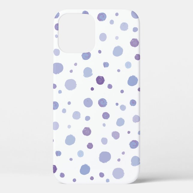 Funda De Case-Mate Para iPhone puntos de polka pintados a mano (Reverso )