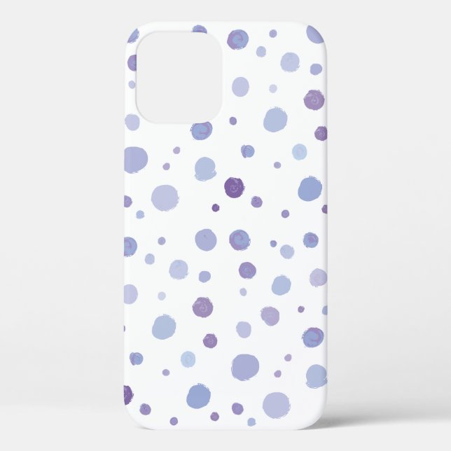 Funda De Case-Mate Para iPhone puntos de polka pintados a mano (Reverso )