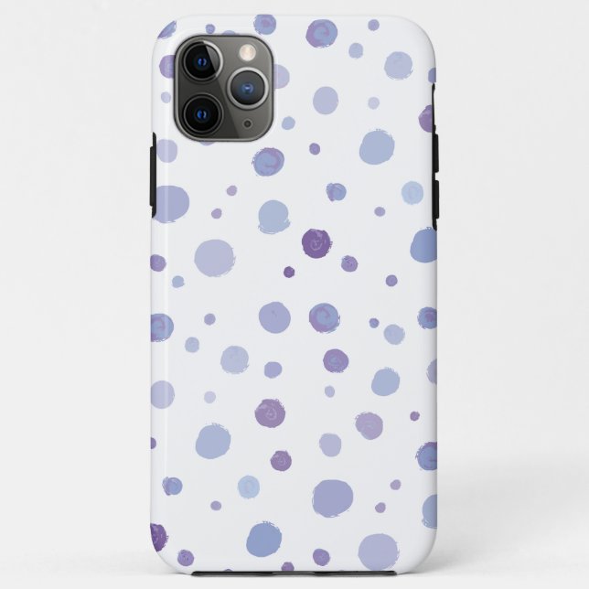Funda De Case-Mate Para iPhone puntos de polka pintados a mano (Reverso)