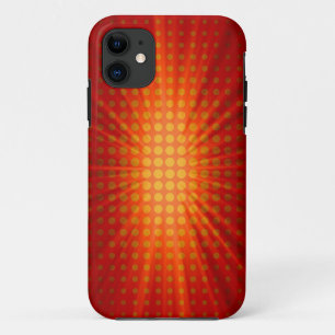 Funda Para iPhone 11 Puntos de Polka Rojo con Luz de Estrella