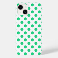 Puntos de polka verdes y blancos