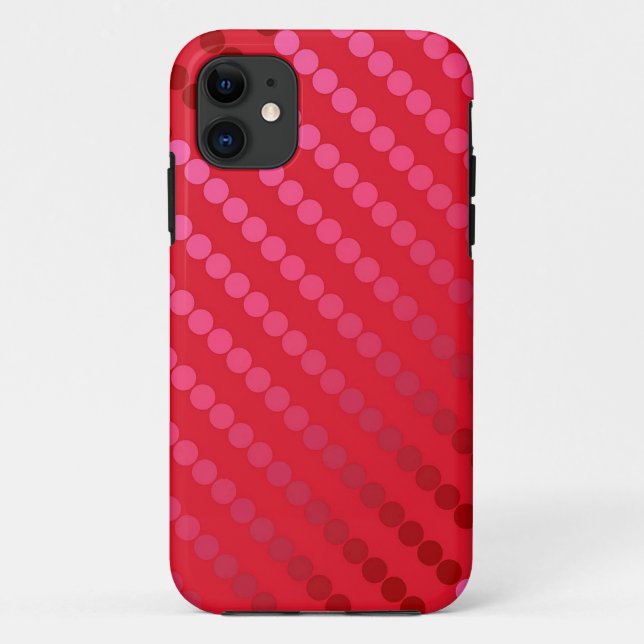 Funda De Case-Mate Para iPhone Puntos de satén - tonos de rojo profundo (Reverso)