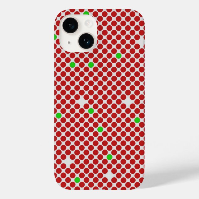 Funda De Case-Mate Para iPhone Puntos Diagonal Patrón gráfico Rojo Blanco Verde (Reverso )