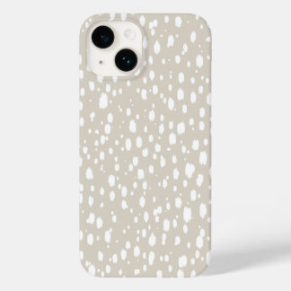 Funda Para iPhone 14 De Case-Mate Puntos dispersos de resumen de Linen Beige