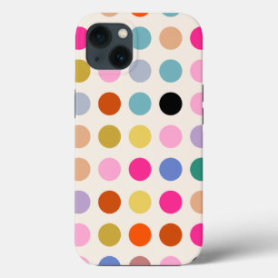 Funda Para iPhone 13 Puntos geométricos de color vintage