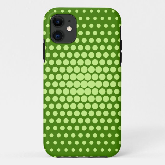 Funda De Case-Mate Para iPhone Puntos Lime Green Polka (Reverso)