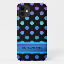 Puntos púrpuras azules en negro