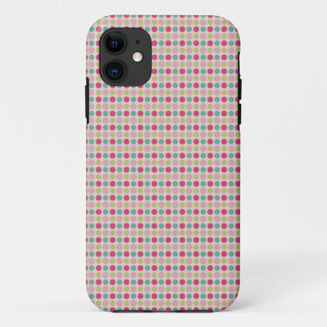 Funda De Case-Mate Para iPhone Puntos retro (Reverso)