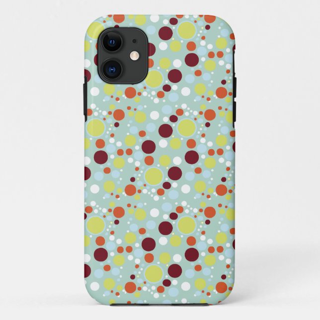 Funda De Case-Mate Para iPhone Puntos retro 2 (Reverso)