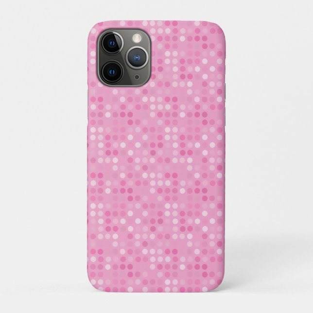 Funda De Case-Mate Para iPhone puntos rosas y blancos (Reverso)