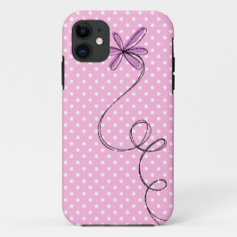 Funda Para iPhone 11 Puntos rosas y margarita