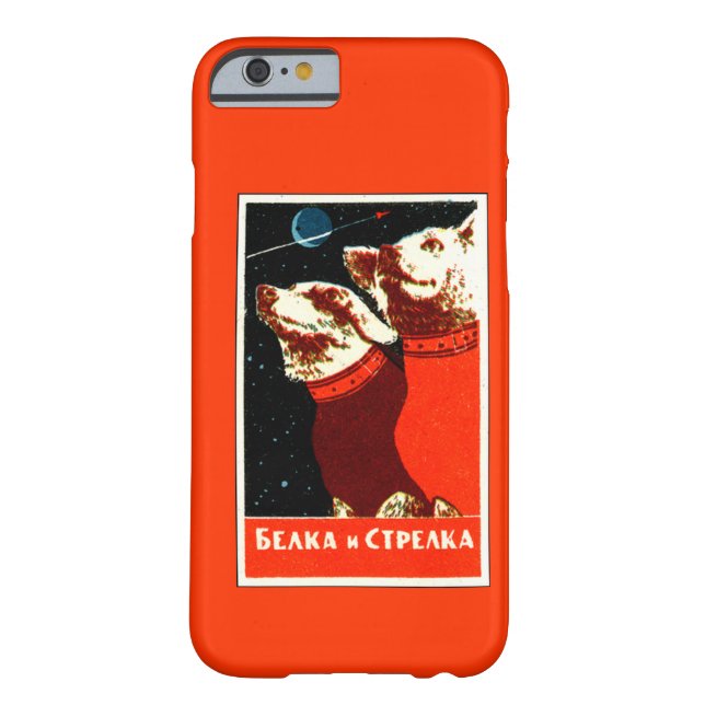 Funda De Case-Mate Para iPhone Pupniks Belka y el espacio soviético de Strelka (Reverso)