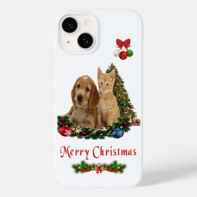 Funda De Case-Mate Para iPhone Puppy y kitten iphone 14 funda (Reverso )