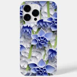 FUNDA PARA iPhone 14 PRO MAX DE Case-Mate PURPLE BLUE WHITE PAPEL 3-D PAPER LOOK BLUEBELLS