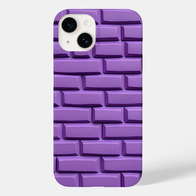 Funda De Case-Mate Para iPhone Purple Brick Wall iPhone Case Trendy Look (Reverso )