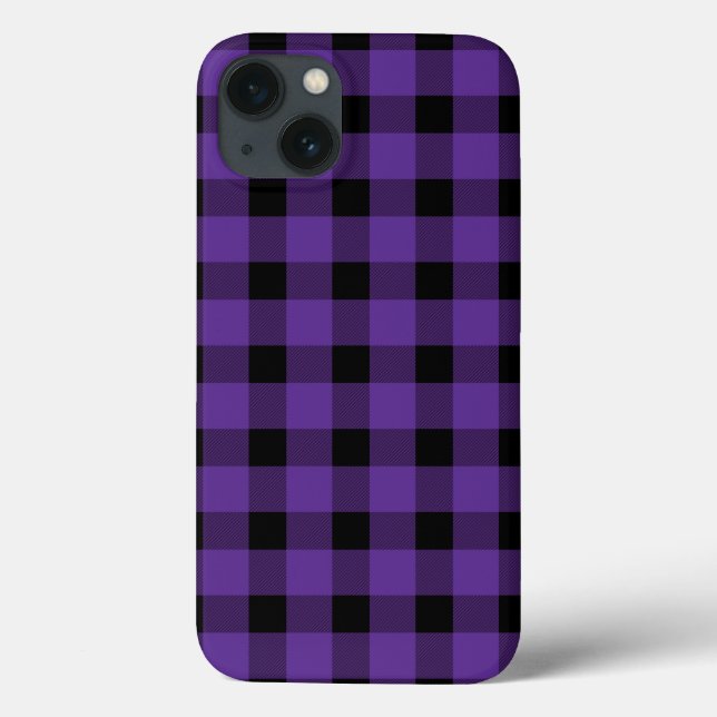 Funda De Case-Mate Para iPhone Purple Buffalo Country Lumberjack Plaid (Reverso)