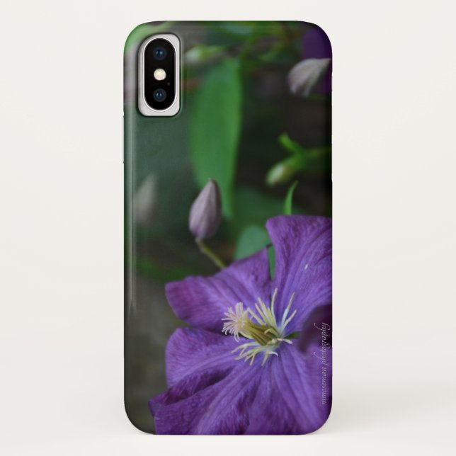 Funda De Case-Mate Para iPhone Purple Clematis (Reverso)