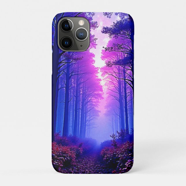 Funda De Case-Mate Para iPhone Purple Dusk Woods: Surreal Art (Reverso)