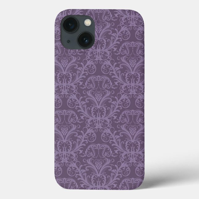 Funda De Case-Mate Para iPhone Purple floral wallpaper 2 (Reverso)