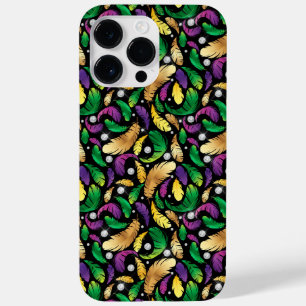 FUNDA PARA iPhone 14 PRO MAX DE Case-Mate PURPLE GREEN GOLD MARDI GRAS FEATHERS