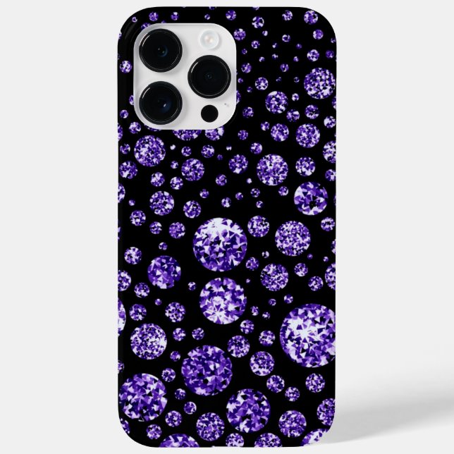 FUNDA DE Case-Mate PARA iPhone PURPLE IRIDESCENT DIAMOND LOGRO (Reverso)