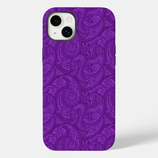 Funda De Case-Mate Para iPhone Purple Paisley (Reverso )