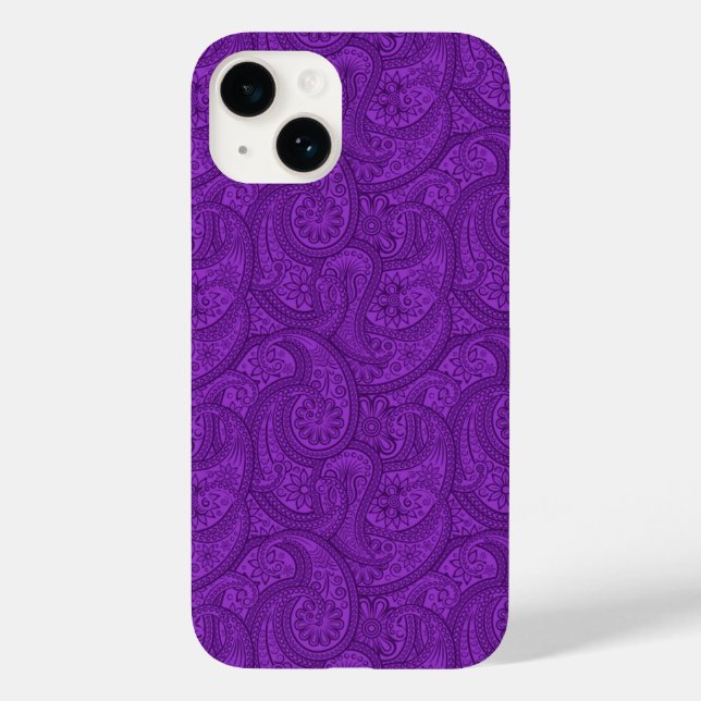 Funda De Case-Mate Para iPhone Purple Paisley (Reverso )
