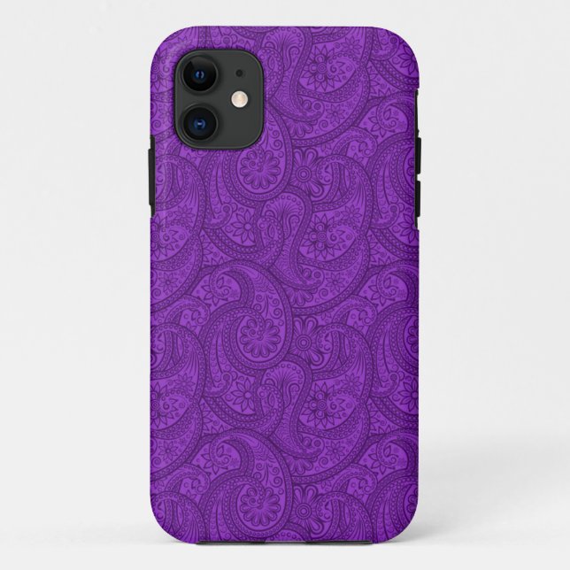 Funda De Case-Mate Para iPhone Purple Paisley (Reverso)